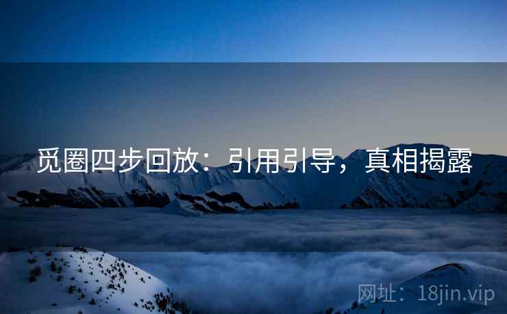 觅圈四步回放:引用引导,真相揭露 觅圈四步回放:引用引导,真相揭露