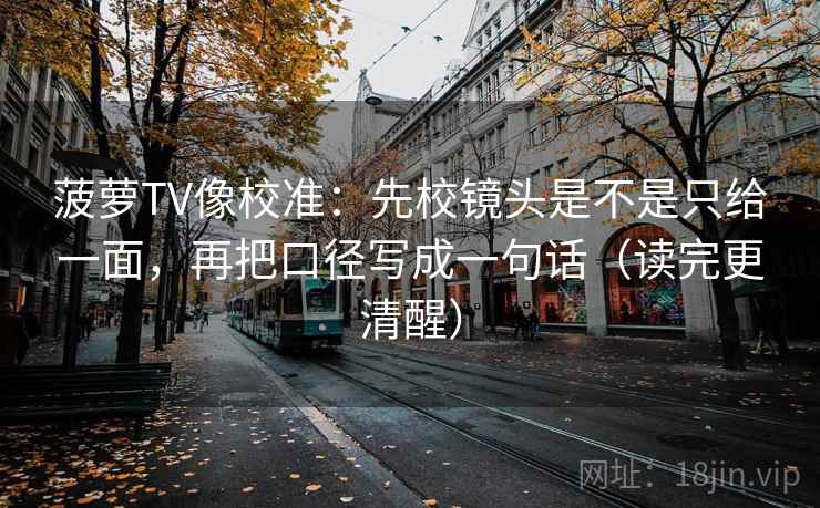 菠萝TV像校准：先校镜头是不是只给一面，再把口径写成一句话（读完更清醒）