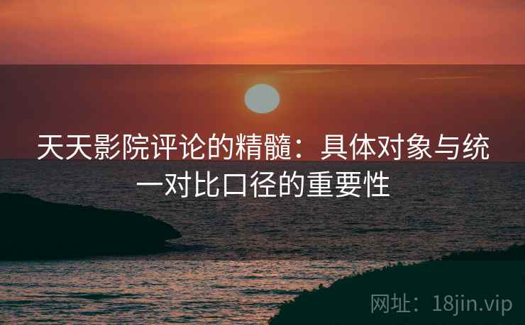 天天影院评论的精髓：具体对象与统一对比口径的重要性