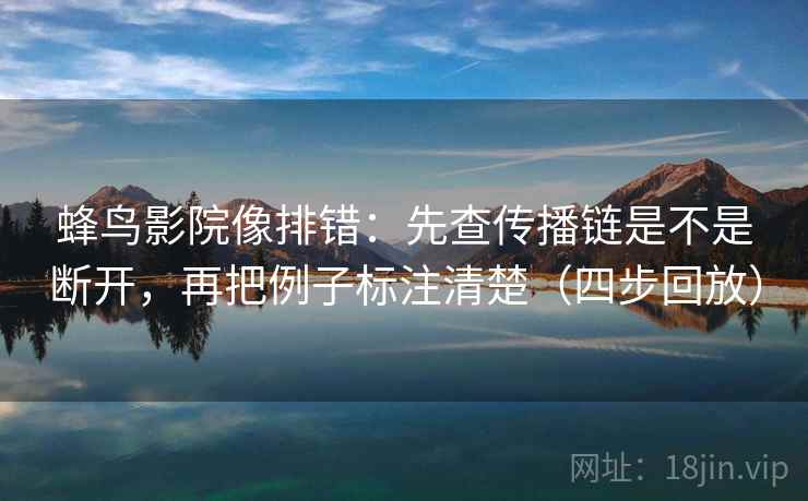 蜂鸟影院像排错：先查传播链是不是断开，再把例子标注清楚（四步回放）